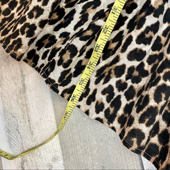 H&M Leopard Cheetah print Swing tunic length dress size M - Picture 4 of 7